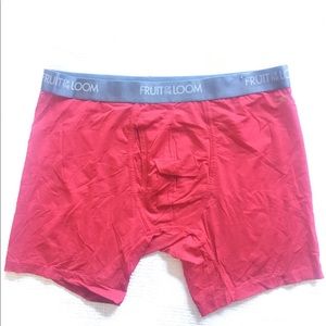 Fruit of The Loom Mens Red L Boxer Brief